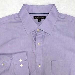 Banana Republic‎ Mens Dress Shirt Lavender Long Sleeve Button Up Size L